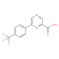 6-[4-(三氟甲基)苯基]吡嗪-2-甲酸结构式