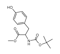 N-tert-butoxycarbonyltyrosine methyl ester结构式