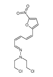 2-chloro-N-(2-chloroethyl)-N-[(E)-[(2E,4E)-5-(5-nitrofuran-2-yl)penta-2,4-dienylidene]amino]ethanamine Structure