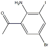 1-(2-Amino-5-bromo-3-iodo-phenyl)-ethanone结构式