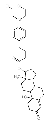 (10,13-dimethyl-3-oxo-1,2,6,7,8,9,11,12,14,15,16,17-dodecahydrocyclopenta[a]phenanthren-17-yl) 4-[4-[bis(2-chloroethyl)amino]phenyl]butanoate Structure
