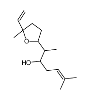 2-(5-ethenyl-5-methyloxolan-2-yl)-6-methylhept-5-en-3-ol Structure