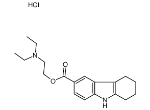 diethyl-[2-(6,7,8,9-tetrahydro-5H-carbazole-3-carbonyloxy)ethyl]azanium,chloride结构式
