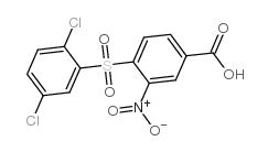 4-[(2,5-二氯苯基)磺酰基]-3-硝基苯甲酸结构式