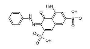 5-amino-4-oxo-3-(phenylhydrazinylidene)naphthalene-2,7-disulfonic acid Structure
