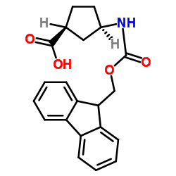 (1S,3R)-N-Fmoc-3-氨基环戊烷甲酸结构式