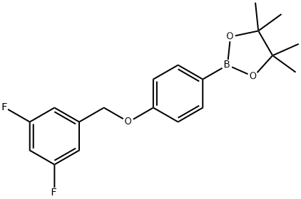 2-{4-[(3,5-difluorophenyl)methoxy]phenyl}-4,4,5,5-tetramethyl-1,3,2-dioxaborolane Structure