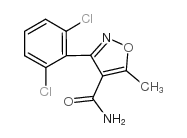 3-(2,6-二氯苯基)-5-甲基异噁唑-4-羧酰胺结构式