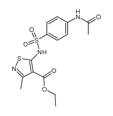 5-(4-acetylamino-benzenesulfonylamino)-3-methyl-isothiazole-4-carboxylic acid ethyl ester Structure