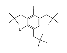 2-Bromo-4-iodo-1,3,5-trineopentylbenzene Structure