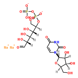 Uridine-5'-diphosphate disodium salt Structure