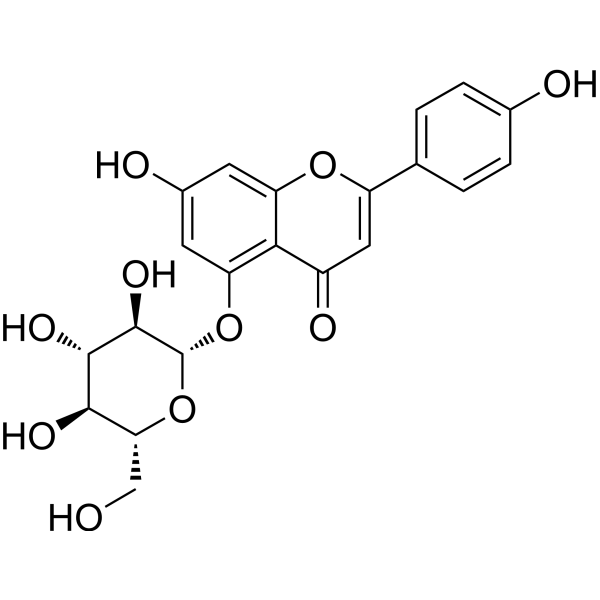 Apigenin 5-O-beta-D-glucopyranoside Structure