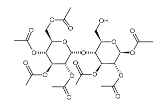 1,2,3-tri-O-acetyl-4-O-(2,3,4,6-tetra-O-acetyl-α-D-glucopyranosyl)-β-D-glucopyranose结构式