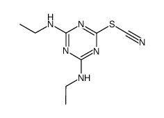 N,N'-diethyl-6-thiocyanato-[1,3,5]triazine-2,4-diamine结构式