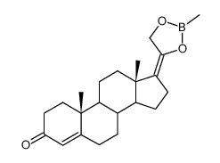 20,21-(Methylboranediylbisoxy)pregna-4,17(20)-dien-3-one结构式