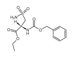 (R)-2-benzyloxycarbonylamino-3-sulfamoylpropanoic acid ethyl ester Structure