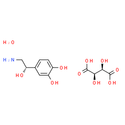 Norepinephrine L-bitartrate hydrate Structure