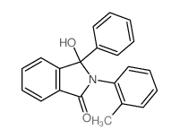 3-hydroxy-2-(2-methylphenyl)-3-phenyl-isoindol-1-one结构式