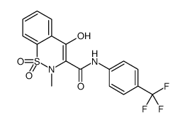 4-Hydroxy-2-methyl-N-[4-(trifluoromethyl)phenyl]-2H-1,2-benzothia zine-3-carboxamide 1,1-dioxide结构式
