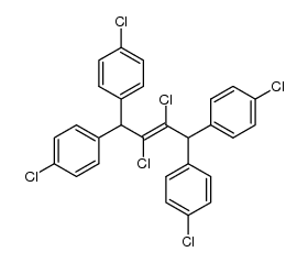 (E)-1,1,4,4-tetrakis(4-chlorophenyl)-2,3-dichloro-2-butene结构式