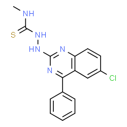 2-(6-chloro-4-phenylquinazolin-2-yl)-N-methylhydrazine-1-carbothioamide结构式