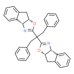 (3aR,3a'R,8aS,8a'S)-2,2'-(1,3-二苯基丙烷-2,2-二基)双(3a,8a-二氢-8H-茚并[1,2-d]噁唑)结构式