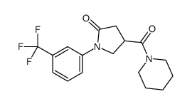 4-(piperidine-1-carbonyl)-1-[3-(trifluoromethyl)phenyl]pyrrolidin-2-on e Structure
