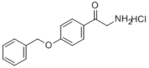 2-氨基-4'-苄氧基苯乙酮盐酸盐结构式