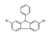 2,7-二溴-9-苯基咔唑结构式