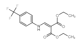 (4-三氟甲基苯基氨基)亚甲基丙二酸二乙酯结构式