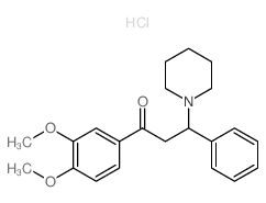 1-(3,4-dimethoxyphenyl)-3-phenyl-3-(1-piperidyl)propan-1-one结构式