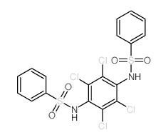 N-[4-(benzenesulfonamido)-2,3,5,6-tetrachloro-phenyl]benzenesulfonamide结构式