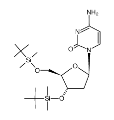 2′,3′-二-O-(叔丁基二甲基甲硅烷基)-2′-脱氧胞苷结构式