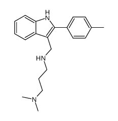 N,N-Dimethyl-N'-(2-p-tolyl-1H-indol-3-ylmethyl)-propane-1,3-diamine结构式