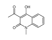 3-乙酰基-4-羟基-1-甲基-2(1H)-喹啉酮结构式