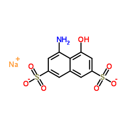 8-Amino-1-naphthol-3,6-disulfonic acid monosodium salt monohydrate structure
