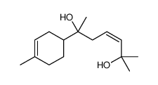 2-methyl-6-(4-methylcyclohex-3-en-1-yl)hept-3-ene-2,6-diol结构式