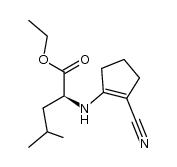 (S)-2-[N-(2'-cyanocyclopent-1'-enyl)amino]-4-methylpentanoate d'ethyle结构式