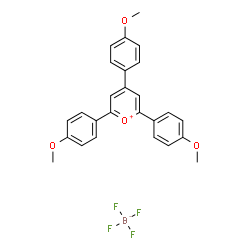 2,4,6-三(4-甲氧基苯基)吡喃鎓四氟硼酸盐结构式