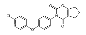 3-[4-(4-chloro-phenoxy)-phenyl]-6,7-dihydro-5H-cyclopenta[e][1,3]oxazine-2,4-dione结构式