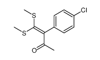 3-(4-chlorophenyl)-4,4-bis(methylsulfanyl)but-3-en-2-one结构式