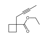 ethyl 1-but-2-ynylcyclobutane-1-carboxylate结构式
