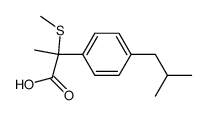 α-(p-isobutylphenyl)-α-(methylthio)propionic acid结构式