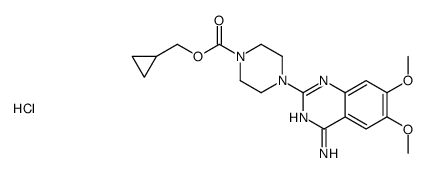 cyclopropylmethyl 4-(4-amino-6,7-dimethoxyquinazolin-2-yl)piperazine-1-carboxylate,hydrochloride结构式