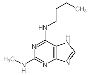 N-butyl-N-methyl-5H-purine-2,6-diamine structure