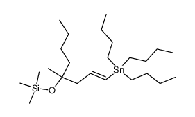 (E)-trimethyl[[1-methyl-1-[3-(tributylstannyl)-2-propenyl]pentyl]oxy]silane结构式