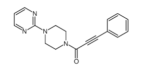 3-phenyl-1-(4-pyrimidin-2-ylpiperazin-1-yl)prop-2-yn-1-one结构式