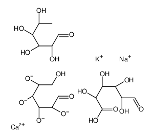 calcium,potassium,sodium,(2R,3R,4S,5R)-1-hydroxy-6-oxohexane-2,3,4,5-tetrolate,(2R,3S,4S,5R)-2,3,4,5-tetrahydroxyhexanal,(2S,3S,4S,5R)-2,3,4,5-tetrahydroxy-6-oxohexanoic acid Structure