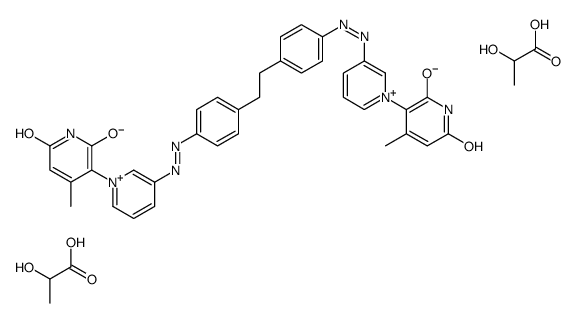 5',5'''-[ethylenebis(p-phenyleneazo)]bis[1',2'-dihydro-6'-hydroxy-4'-methyl-2'-oxo-1,3'-bipyridinium] dilactate Structure