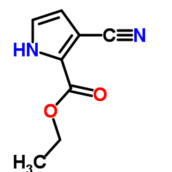 3-氰基-1H-吡咯-2-甲酸乙酯结构式